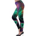 Circle Art 3d Artwork Graphics Vortex Colorful Digital Art Lightweight Velour Leggings View3