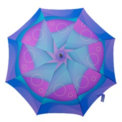 Colorful Blue Purple Wave Hook Handle Umbrellas (medium) by uniart180623