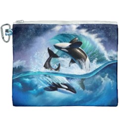 Orca Wave Water Underwater Sky Canvas Cosmetic Bag (xxxl) by uniart180623