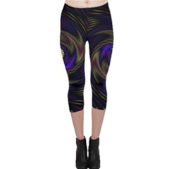 Manadala Twirl Abstract Capri Leggings  by uniart180623