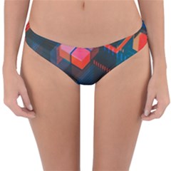 Minimalist Abstract Shaping Abstract Digital Art Minimalism Reversible Hipster Bikini Bottoms by uniart180623