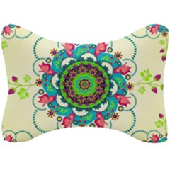 Mandala Flowers Abstract Butterflies Floral Pattern Summer Seat Head Rest Cushion by uniart180623