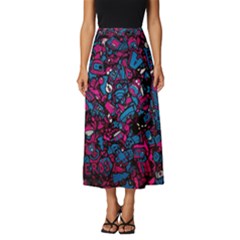 Grafitti Graffiti Abstract Artwork Digital Classic Midi Chiffon Skirt by uniart180623