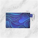 Spiral Shape Blue Abstract Canvas Cosmetic Bag (Small) View2