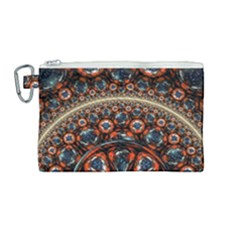 Fractal Floral Ornaments Rings 3d Sphere Floral Pattern Neon Art Canvas Cosmetic Bag (medium) by uniart180623