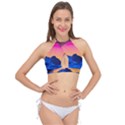 Sun Ultra Artistic 3d Illustration Sunset Cross Front Halter Bikini Top View1