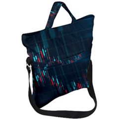 Flag Patterns On Forex Charts Fold Over Handle Tote Bag by uniart180623