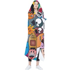 Cartoon Explosion Cartoon Characters Funny Wearable Blanket by uniart180623