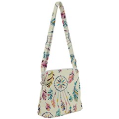 Dreamcatcher Abstract Pattern Zipper Messenger Bag by uniart180623