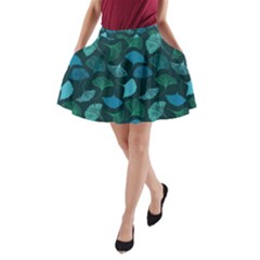 Pattern Plant Abstract A-line Pocket Skirt by uniart180623