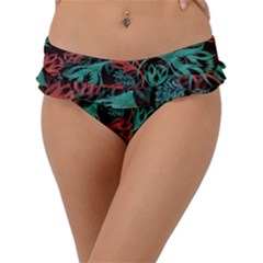 Flower Patterns Ornament Pattern Frill Bikini Bottoms by uniart180623