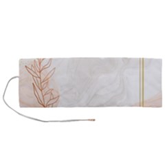 Leaves Marble Frame Background Roll Up Canvas Pencil Holder (m) by uniart180623