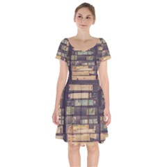 Books Antique Worn Spent Romance Short Sleeve Bardot Dress by uniart180623