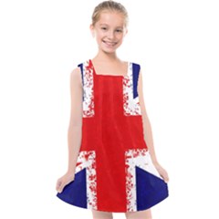 Union Jack London Flag Uk Kids  Cross Back Dress by Celenk