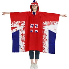 Union Jack London Flag Uk Women s Hooded Rain Ponchos by Celenk