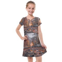 Breathe In Nature Background Kids  Cross Web Dress by artworkshop