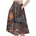 Breathe In Nature Background A-Line Full Circle Midi Skirt With Pocket View2