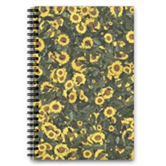 Sunflowers Yellow Flowers Flowers Digital Drawing 5 5  X 8 5  Notebook by Simbadda