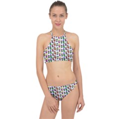 Stickman Kids Doodle Paper Children Group Halter Bikini Set by Simbadda