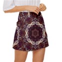 Rosette Kaleidoscope Mosaic Abstract Background Mini Front Wrap Skirt View3
