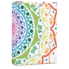 Mandala Pattern Rainbow Pride Playing Cards Single Design (rectangle) With Custom Box by Simbadda