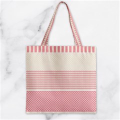 Background Pink Beige Decorative Texture Craft Zipper Grocery Tote Bag by Simbadda
