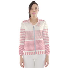 Background Pink Beige Decorative Texture Craft Women s Windbreaker by Simbadda