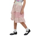 Background Pink Beige Decorative Texture Craft Kids  Ruffle Flared Wrap Midi Skirt View2