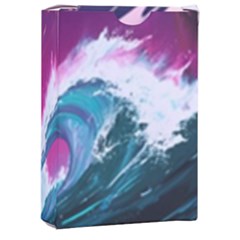 Tsunami Waves Ocean Sea Nautical Nature Water Unique Playing Cards Single Design (rectangle) With Custom Box by Simbadda