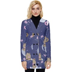 Cute Kittens Sleep Sweetly Mugs Button Up Hooded Coat  by Simbadda