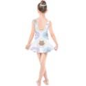 Cute Cat Seamless Pattern Background Kids  Skater Dress Swimsuit View2