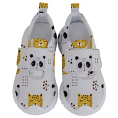 Seamless Pattern Cute Animals Kids  Velcro No Lace Shoes by Simbadda