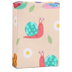 Seamless Pattern Cute Snail With Flower Leaf Playing Cards Single Design (rectangle) With Custom Box by Simbadda