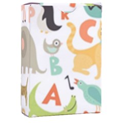 Children Alphabet Seamless Pattern Playing Cards Single Design (rectangle) With Custom Box by Simbadda