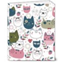 Pattern With Cute Cat Heads 8  x 10  Hardcover Notebook View1
