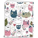 Pattern With Cute Cat Heads 8  x 10  Hardcover Notebook View2