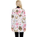 Pink Animals Pattern Button Up Hooded Coat  View2