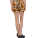 Pet House Bowl Food Seamless Pattern Women s Velour Lounge Shorts View2