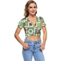 City Seamless Pattern Short Sleeve Foldover Tee View1