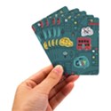 Seamless Pattern Hand Drawn With Vehicles Buildings Road Playing Cards Single Design (Rectangle) with Custom Box View3