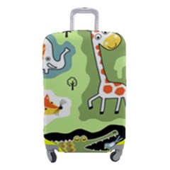 Seamless-pattern-with-wildlife-animals-cartoon Luggage Cover (small) by Simbadda