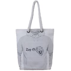 (2)dx Hoodie  Full Print Rope Handle Tote (small) by Alldesigners