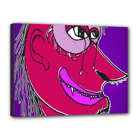 Mutant Harlequin Canvas 16  X 12  (stretched) by dflcprintsclothing