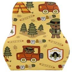 Seamless Pattern Funny Ranger Cartoon Car Seat Back Cushion  by Simbadda