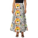 Seamless Pattern With Wildlife Cartoon Tiered Ruffle Maxi Skirt View1