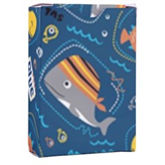 Seamless Pattern Vector Submarine With Sea Animals Cartoon Playing Cards Single Design (rectangle) With Custom Box by Simbadda