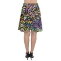Graffiti Word Seamless Pattern Chiffon Wrap Front Skirt View2