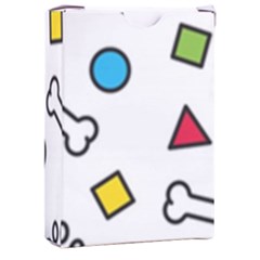 Dog Paw Seamless Pattern Foot Print Bone Playing Cards Single Design (rectangle) With Custom Box by Simbadda