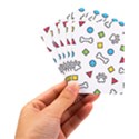 Dog Paw Seamless Pattern Foot Print Bone Playing Cards Single Design (Rectangle) with Custom Box View3