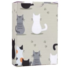 Cute Cat Seamless Pattern Playing Cards Single Design (rectangle) With Custom Box by Simbadda